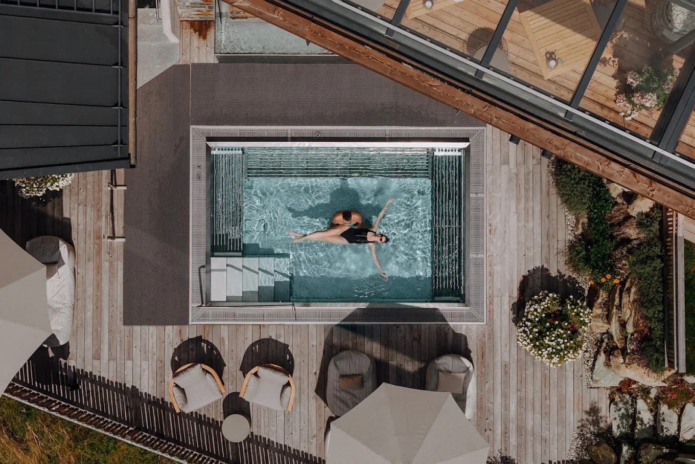 Private pool from above