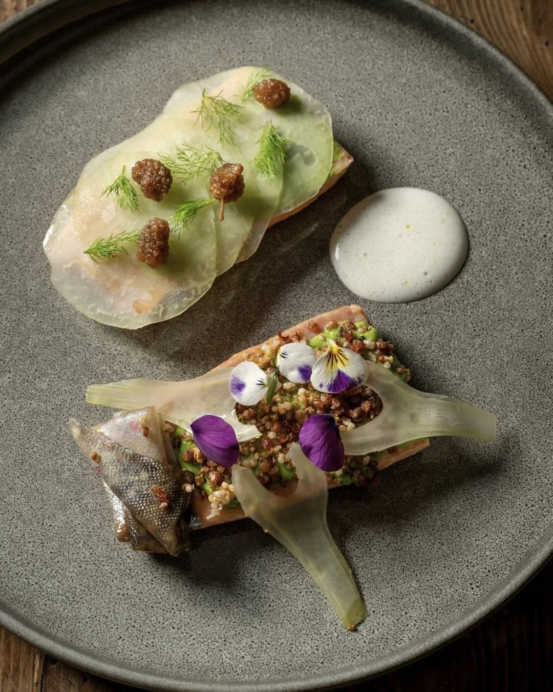 Finely plated dish