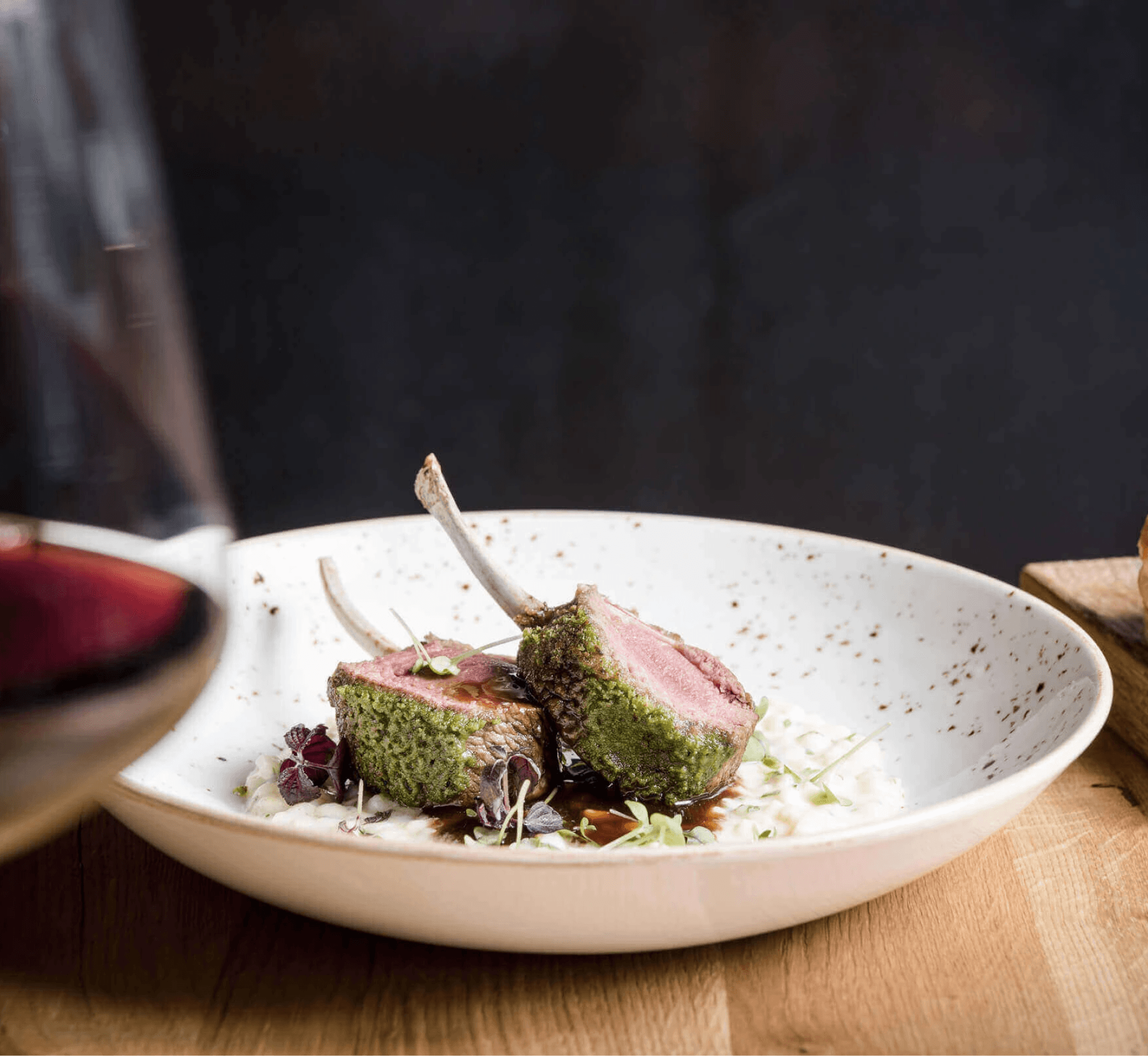 Fine autumn cuisine and the aroma of coffee